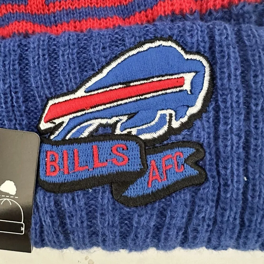 New Era Buffalo Bills Winter Knit Fully Lined Beanie NFL Football Athleisure - Picture 2 of 7